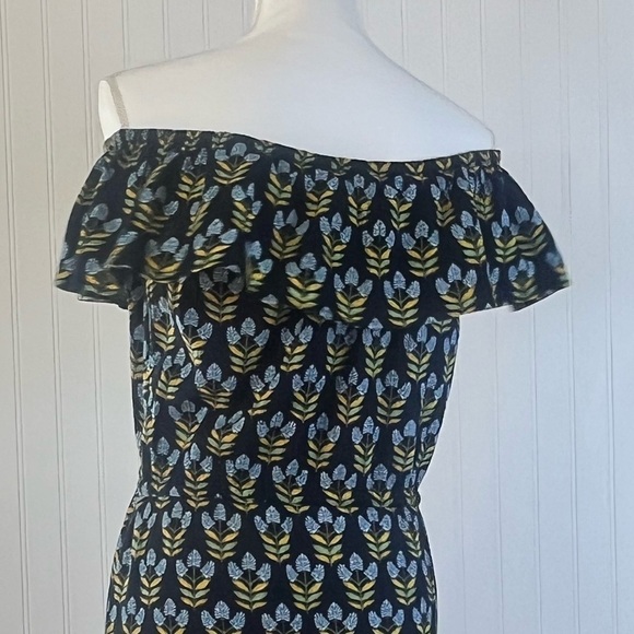 Style & Co Floral Print Gauze Tiered Maxi Dress Blue Size Medium Boho maxi dress - Picture 11 of 14